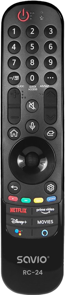 Savio RC-24 afstandsbediening IR Draadloos TV, Universeel Drukknopen