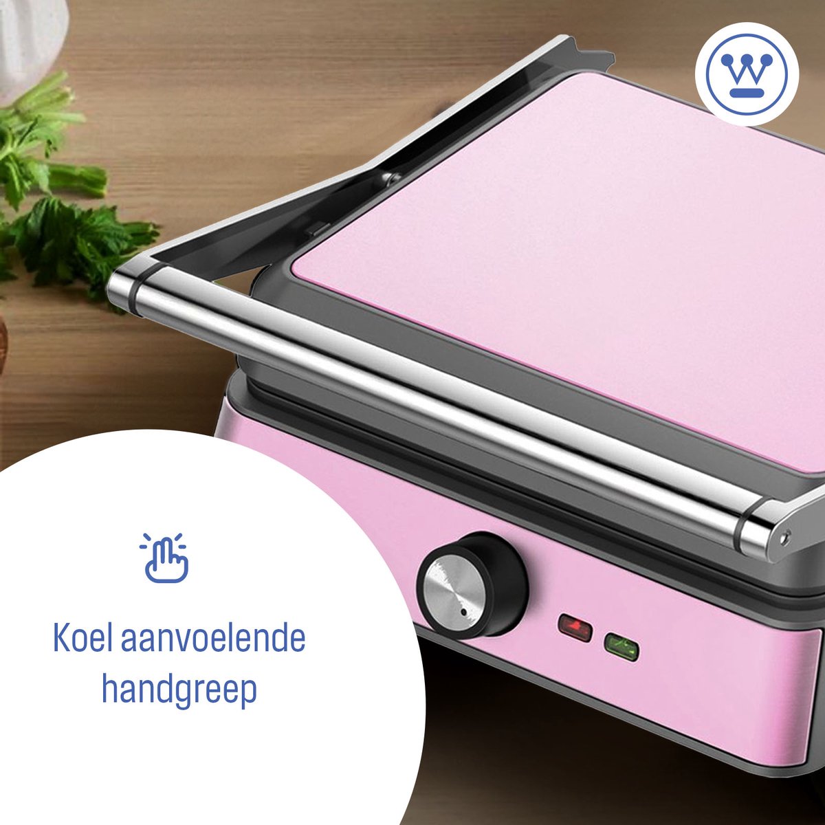 Westinghouse Retro Contactgrill - Roze thumbnail 6