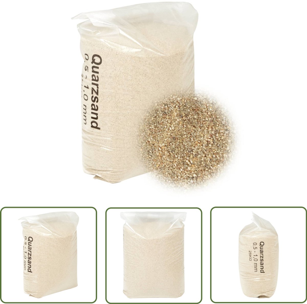 vidaXL Filterzand Voor Zwembad – Zwembad Filterzand – Filterzand 25 kg 0,5-1,0 mm – Pool Zand – Kwartszand – Zwembad Onderhoud