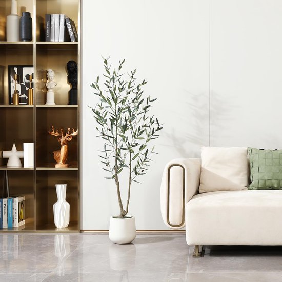 Kunst Olijfboom 150 Cm Voor Mediterraanse Sfeer - KNUS Living