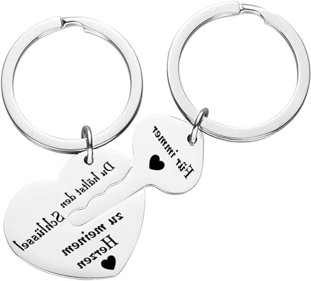 ByShane - Sleutelhangers You Hold the Key to My Heart - Verjaardagscadeau Jubileum - Zilver - Voor Vriend Vriendin Man Vrouw