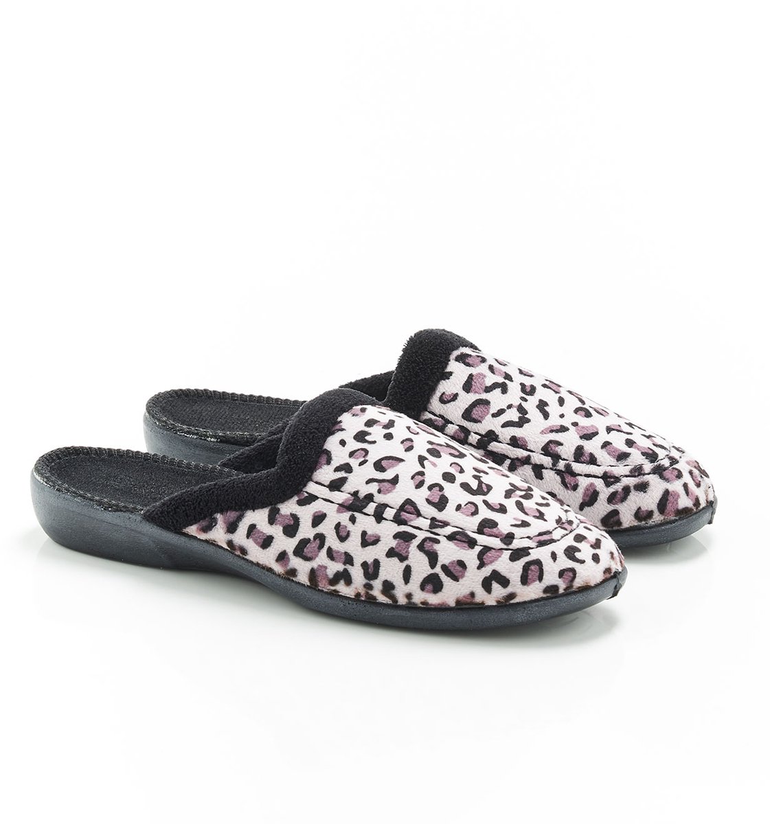 Damart - Muiltjes van velours - Dames - Zwart - 36