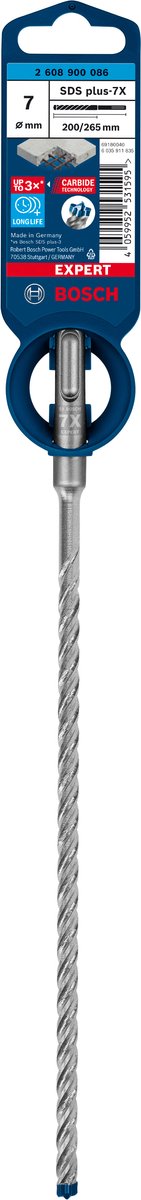 Bosch EXPERT SDS plus-7X hamerboor 7 x 200 x 265 mm