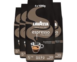 Lavazza Espresso Italiano Classico Koffiebonen - 100% Arabica Koffie Bonen - Intensiteit 5/10 - 4 x 1 kg