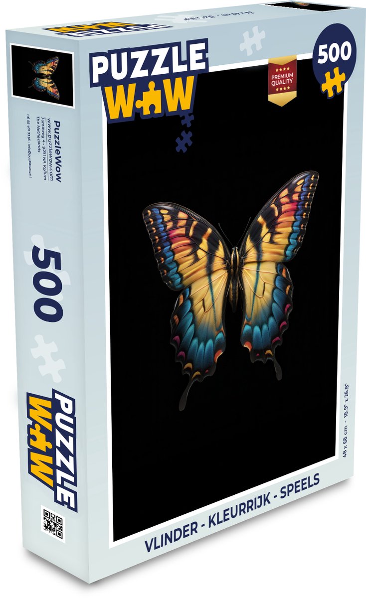 Puzzel Vlinder - Kleurrijk - Speels - Legpuzzel - Puzzel 500 stukjes