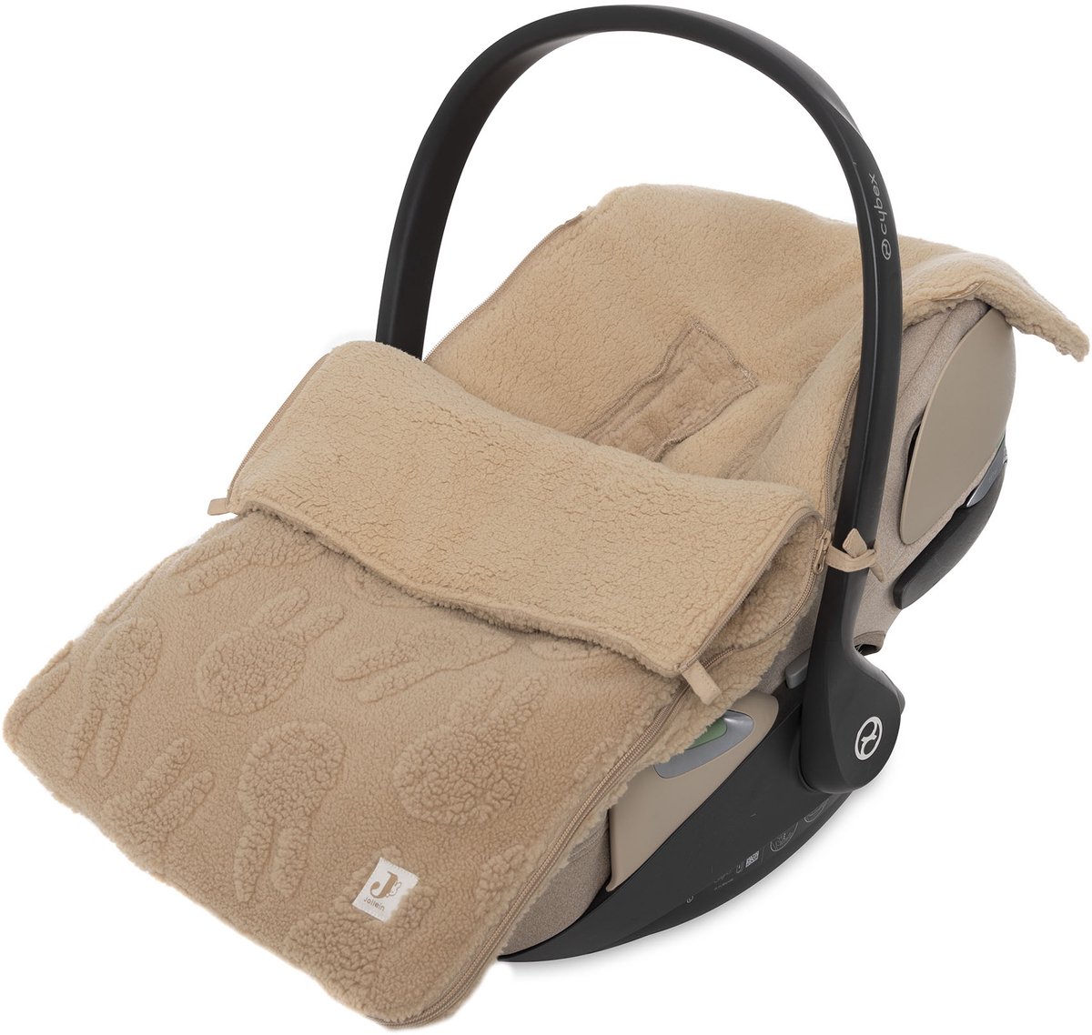 Jollein Voetenzak voor Autostoel & Kinderwagen - Miffy Jacquard - Katoen - 42x82cm - Biscuit