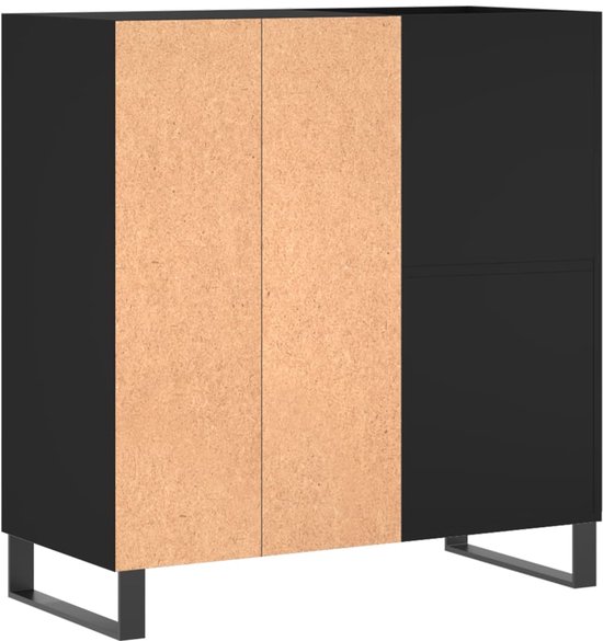 Platenspelermeubel - LP-kast - Platenspelerkast - Draaitafelstandaard - Platenspelerstandaard - Vintage Displayplank - Zwart — afbeelding 4