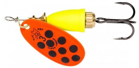 Blue Fox Vibrax UV - 6 cm - orange black yellow van Blue Fox — afbeelding 2