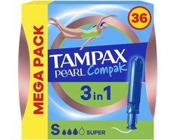 Tampax Tampons Pearl Compak Super Applicator — 36 stuks