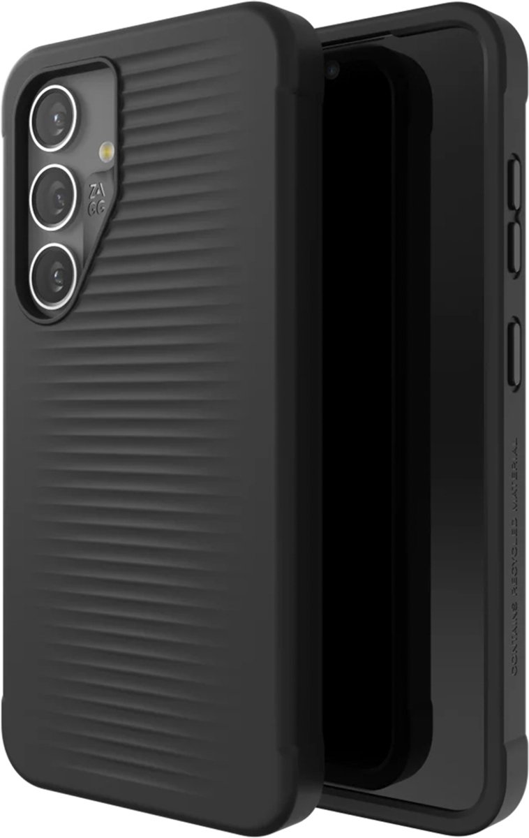 ZAGG Luxe Hoesje Geschikt voor Samsung Galaxy S24 3M Valbescherming Zwart
