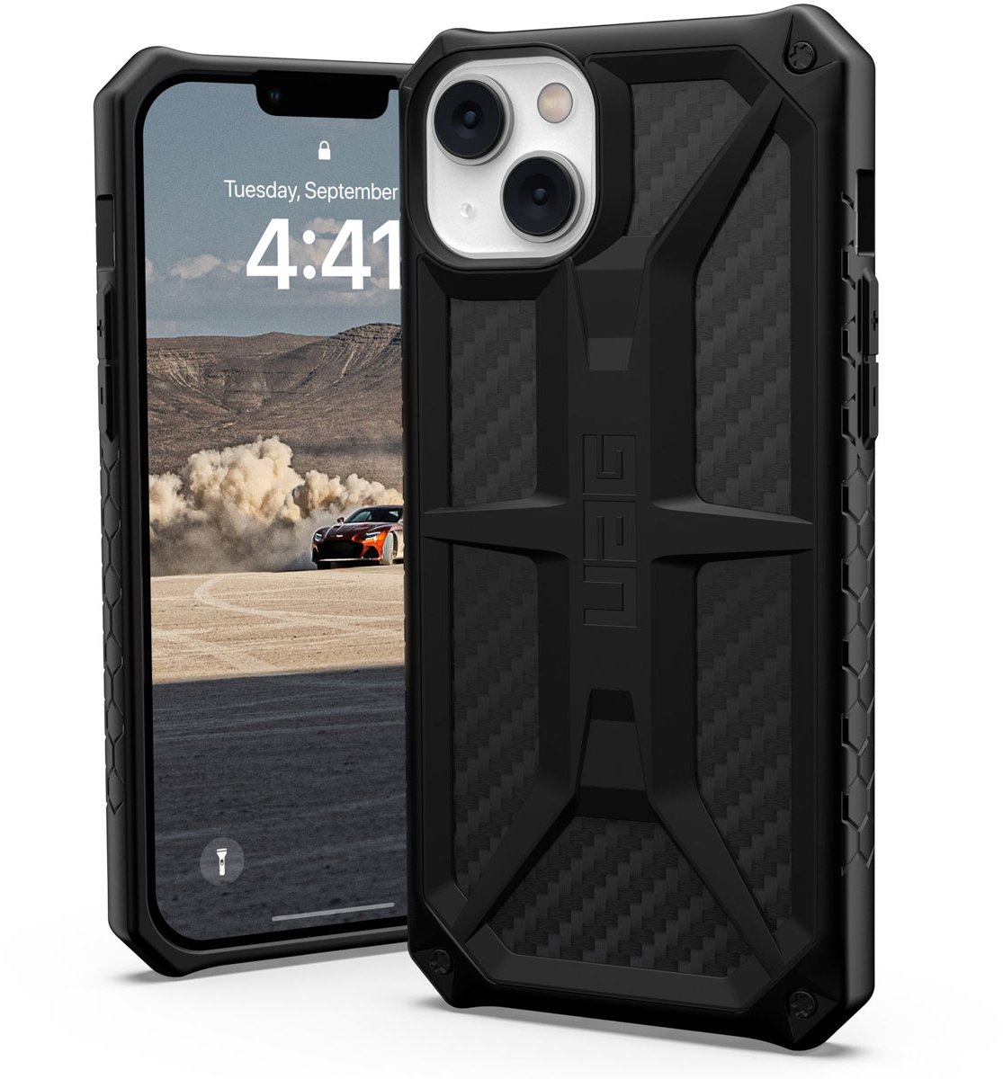 UAG - Monarch geschikt voor iPhone 14 Plus Hoesje - carbon zwart