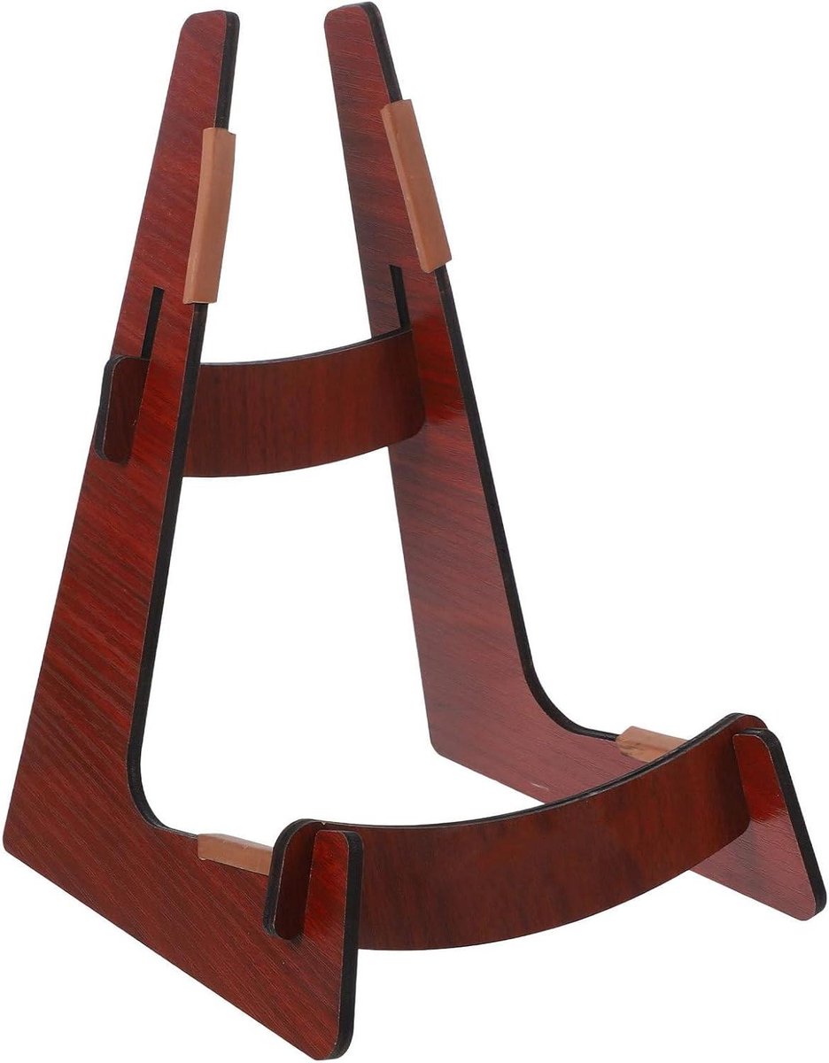 JGS Premium - Houten Gitaar Stand voor Akoestische en Elektrische Gitaar - Gitaar Display Stand - Klassieke Gitaarhouder - Viool en Ukelele Stand - Afmetingen: 9.63 x 6.8 x 6.29 Inch