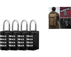 Kofferslot 4 cijfers - Reisslot - Reis Cijferslot - Cijferhangslot - A Veiligheidsslot Koffer: Combinatie Code Vast Slot voor Bagage - Code Vergrendeling - Combinatieslot