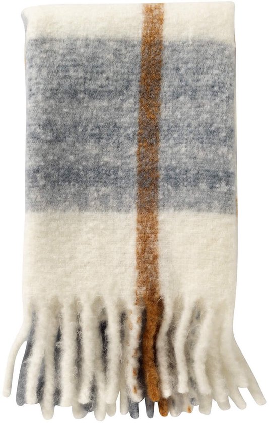 Dutch Decor - JAMIE - plaid 130x170 cm - geruit - Sterling Blue - blauw, wit