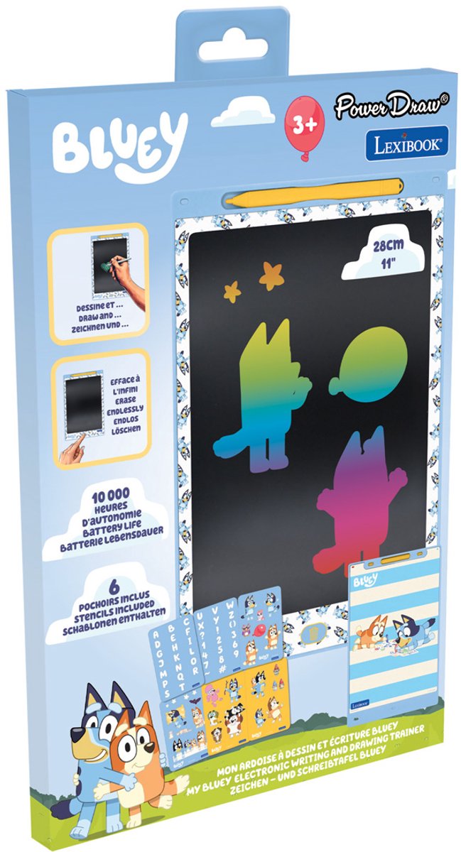 Bluey 11’’ meerkleurige leer- en teken-E-ink-tablet met sjablonen