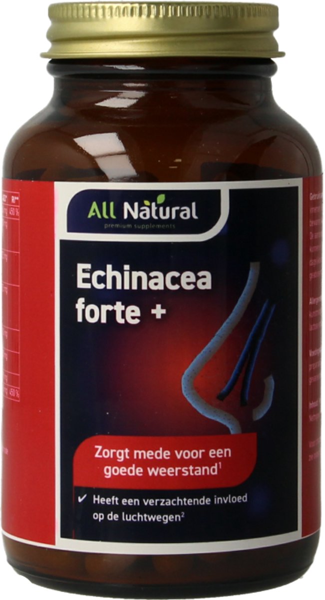 All Natural Echinacea forte plus cats claw 120 Vegetarische capsules