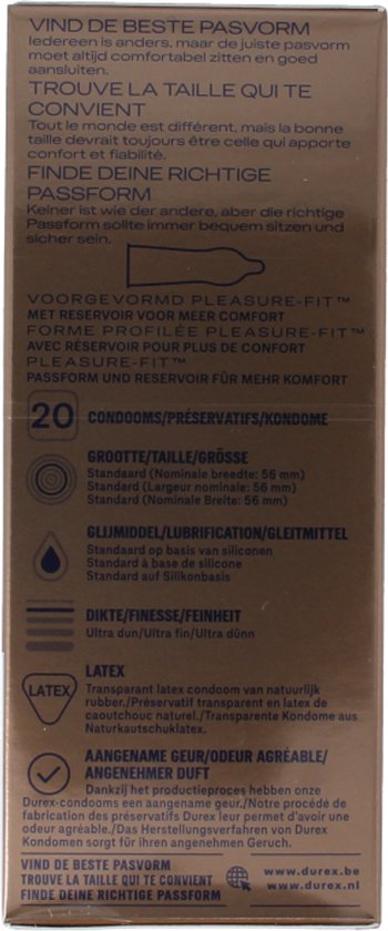 Durex Condooms Nude Huid-Op-Huid Gevoel - 20st - Ultra Dun