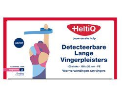 Heltiq Vingerpleisters Detecteerbaar - 180x20 mm - PE 100 - Blauw - 100 stuks