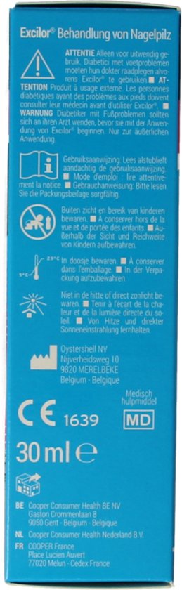 Excilor Kalknagel Behandeling Forte - Extra sterk bij hardnekkige schimmelnagels - Direct zichtbaar resultaat* - Klinisch bewezen - Voor mooie en gezonde nagels - 30 ml