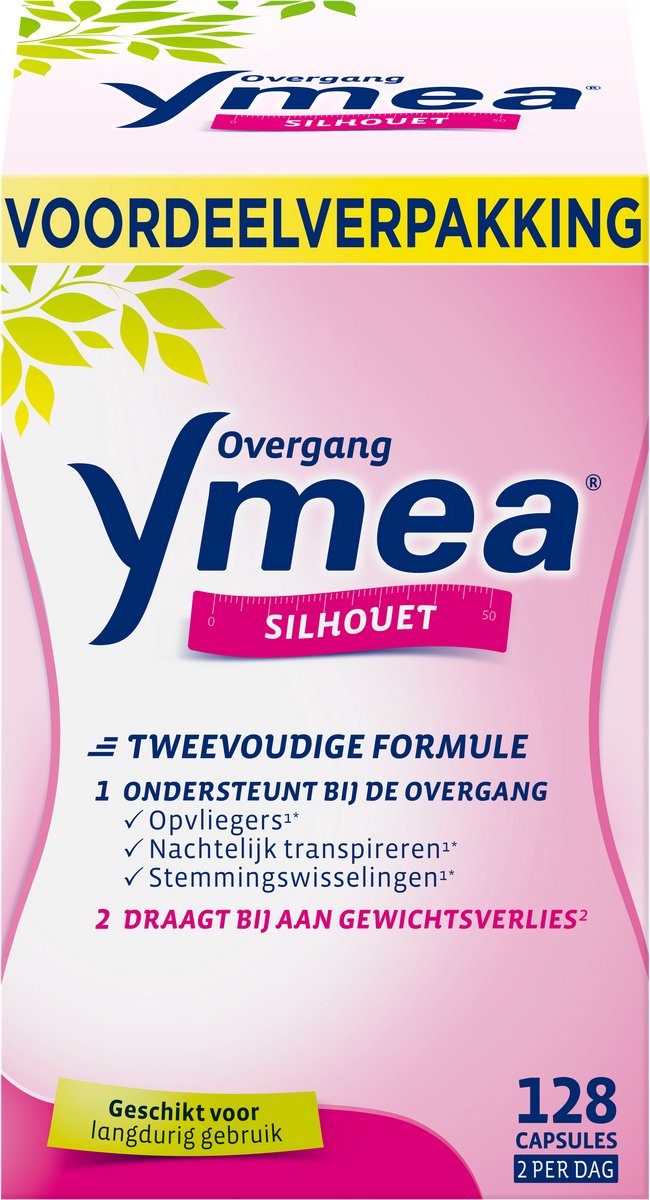 Goedkoopste Ymea Overgang Silhouet - Voedingssupplement overgang - Overgang tabletten - 128 capsules - Voordeelverpakking