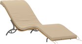 Outsunny Sonnenliege Polyrattan Wasserabweisend Gartenliege mit Kissen, wetterfest Liege 120 kg belastbar UV-bständig Relaxliege Liegestuhl Gartenmöbel für Garten Balkon Outdoor 166 x 63 x 76 cm Beige