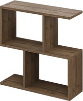 Hocus Picus Bijzettafel C-Vorm 2 Lagen - Donker Eiken - 60x60x19,5 cm