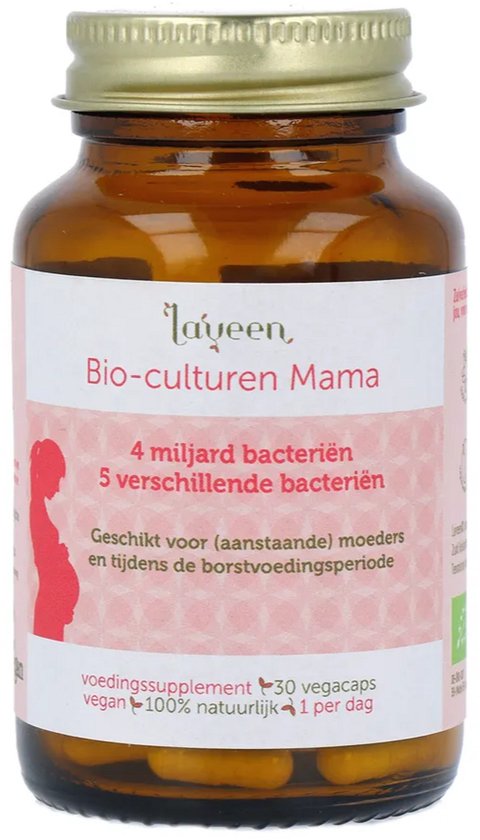 Laveen BIO Culturen Mama - 30 Vega Capsules - BIO Gecertificeerd - 100% natuurlijk - Darmflora