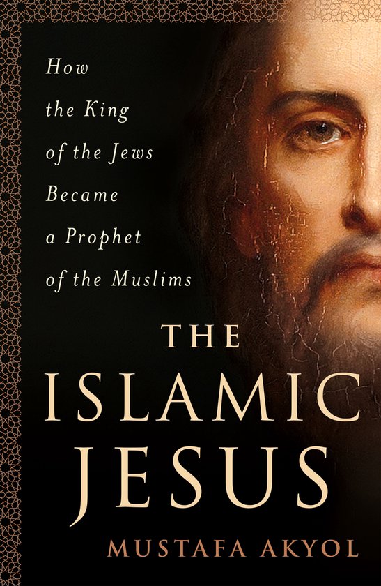 Boekhoes met de titel "The Islamic Jesus" en een close-up van het gezicht van Jezus.