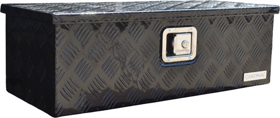 Traanplaat aluminium disselkist/gereedschapkist/disselbak 765x330x245 mm - inclusief geïntegreerd slot - 2,5 mm dik materiaal