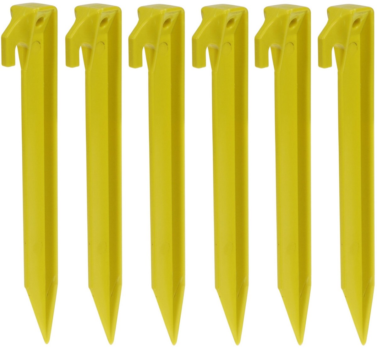 Redcliffs tentharingen - pennen - 6x - geel - kunststof - 23 cm - voor diverse ondergronden - camping - kamperen