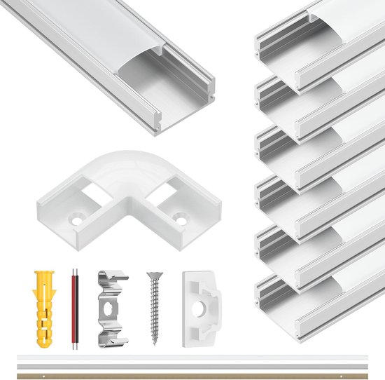 Chesbung 8 Stück 90 Grad Eckverbinder für U Form LED Profil Aluminium