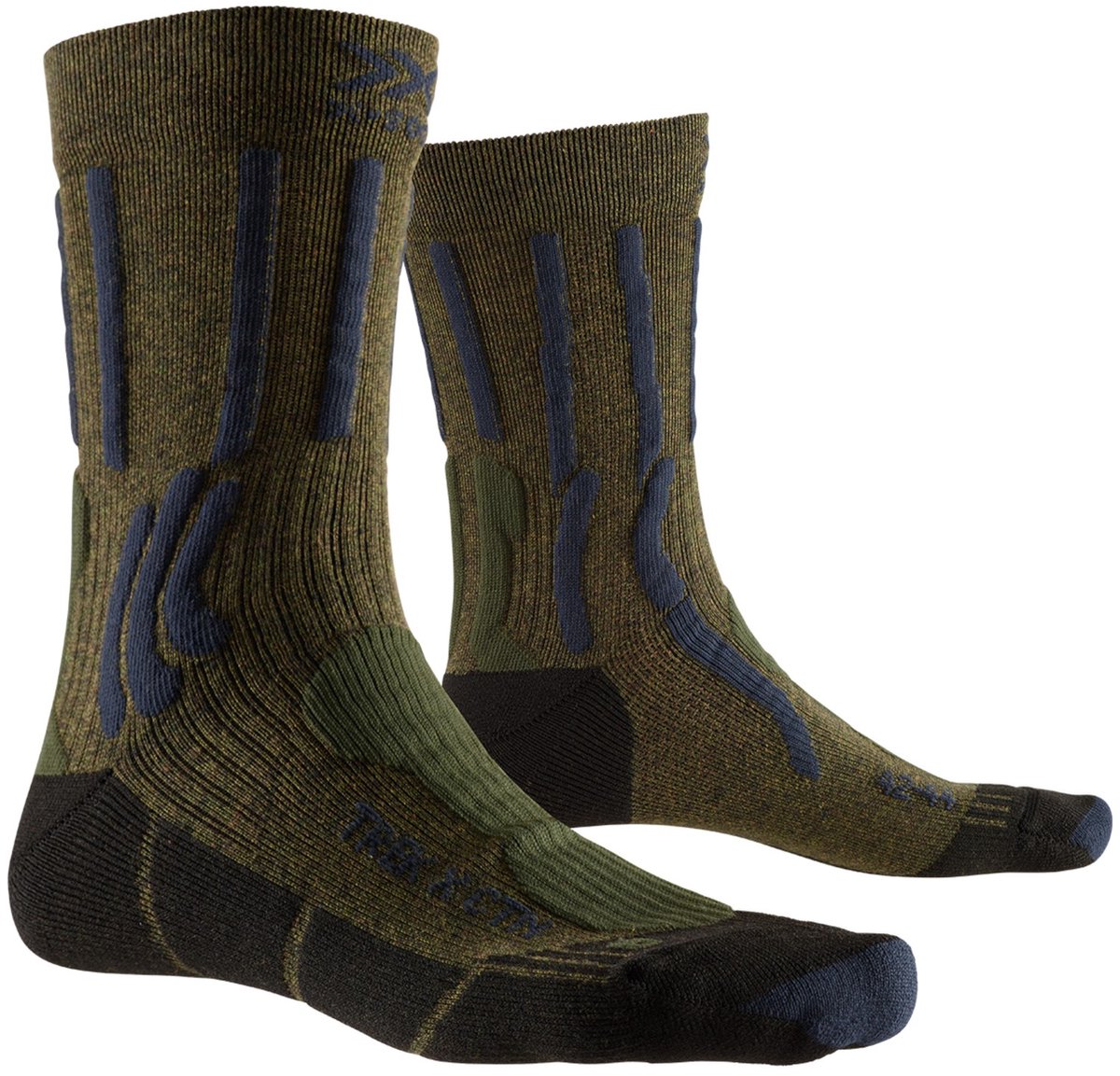 X-Socks Trek X Ctn wandelsok Bosgroen/nachtblauw