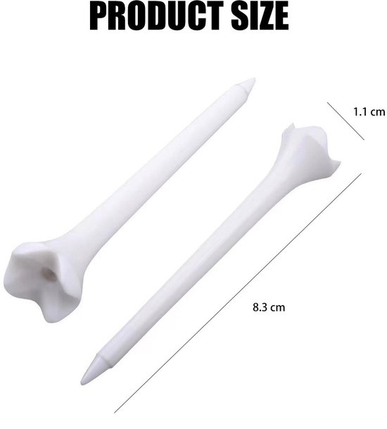 5-stuks Golf Tee - Golfhouder - Gepersonaliseerde golftee - Trainingsuitrusting voor balsporten - Vierklauwige balbasisbeugel - Vierklauwige tee - Geschikt voor golfers om hun ballen te trainen - Wit van Merkloos — afbeelding 2