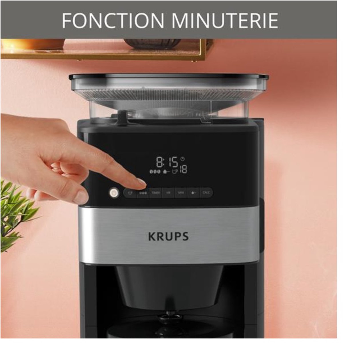 Krups Grind & Brew KM8328 - Koffiezetapparaat met ingebouwde koffiemolen - 1.25L - Warmhoudfunctie -Zwart thumbnail 5
