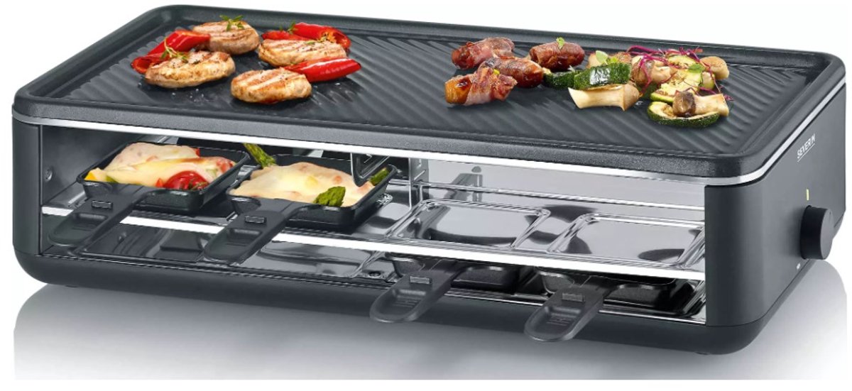 Severin Raclettegrill met indicatielampje antiaanbaklaag 8 pannetjes R