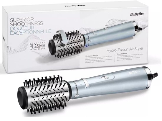 BaByliss Hydro Fusion Fohnborstel AS773E - Roterende krulborstel met 2 draairichtingen - Dubbel Ionisch Systeem - Ø 50mm borstel - 3 temperatuurinstellingen / 2 snelheden [Airstyler]
