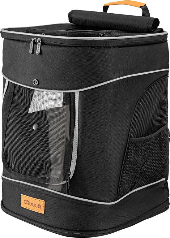 Cadoca Hondenrugzak tot 12kg - Draagcomfort – Veiligheid – Verstelbaar - Zwart