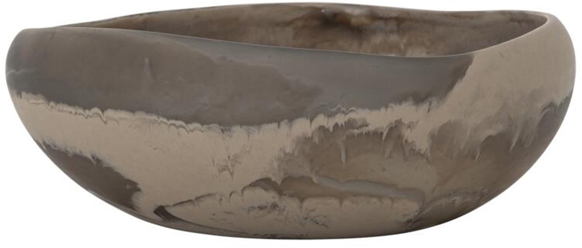 MUST Living Bowl Rafael Black/Brown small,±9xØ25 cm, black/brown swirled