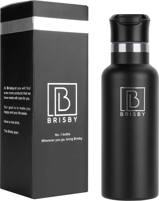 Brisby Koelbox 22L - Frigobox Zwart - Tot 40 uur isolatie - Inclusief 4x 450ml Koelelementen, 3-delige Vershoudbakjes Set en 2x 500ml Zwarte RVS Thermosflessen - Slimme sluiting - Koelelementen vast in deksel van Brisby — afbeelding 3