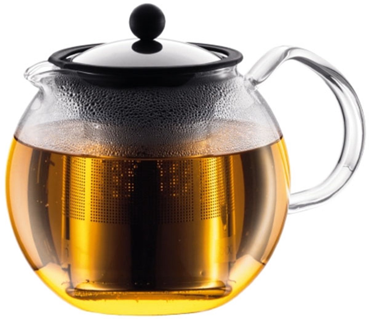 Bodum Assam theepot met infuser - 1,5 L, hittebestendig borosilicaatglas