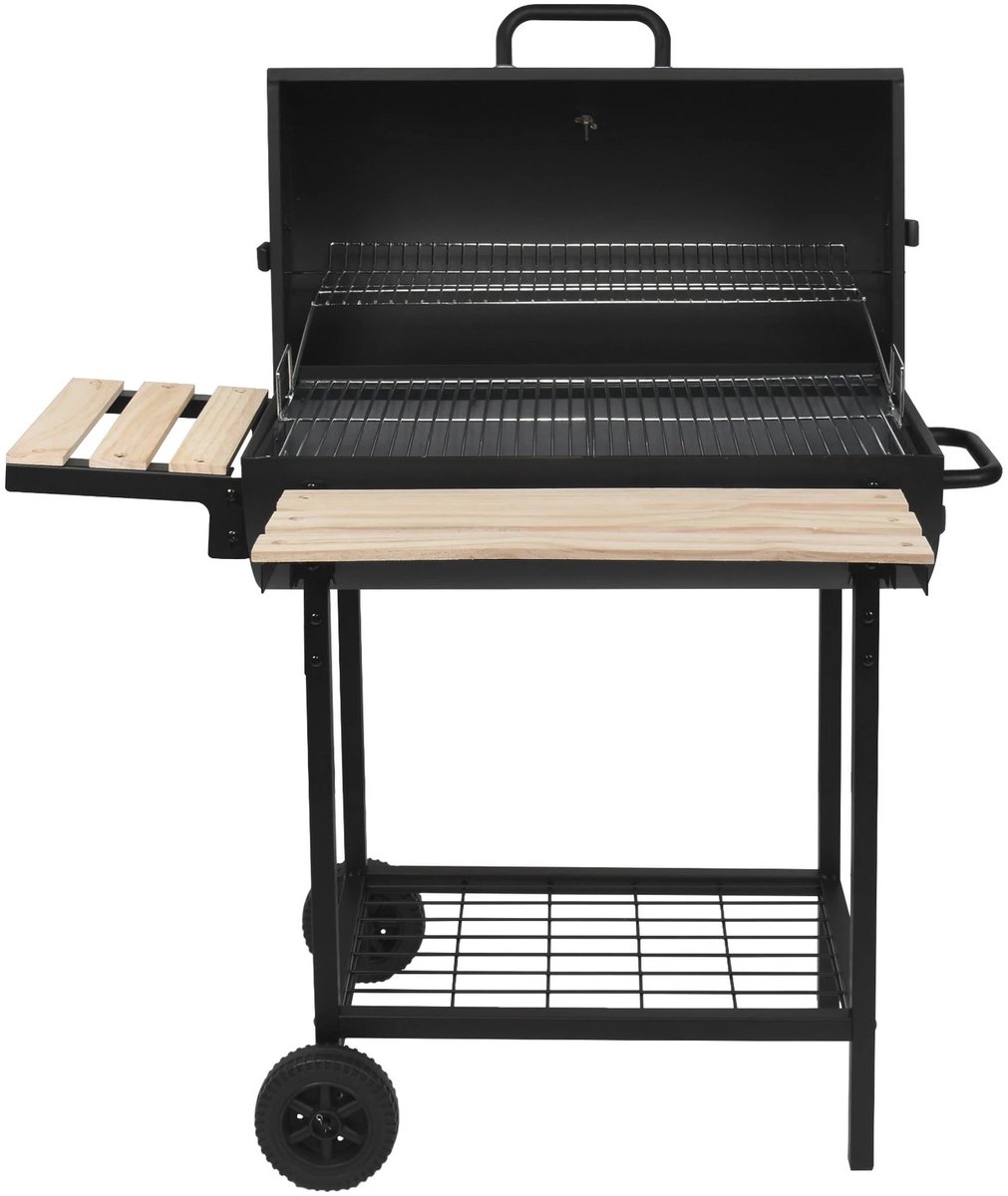 houtskoolbarbecue 76x33.5cm met kar - robby - smoker one xl