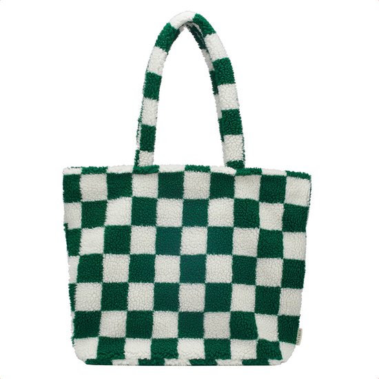 Sac fourre-tout Selencia Zaya - Sac Teddy pour ordinateur portable 16 pouces - Vert à carreaux