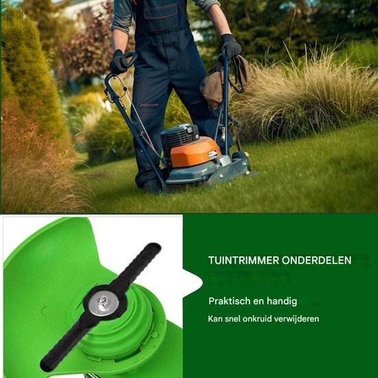 Vervangende messen voor trimmers - Vervangende messen voor grastrimmers - Vervangende messen voor trimmers - geschikt voor alle snoerloze grastrimmers - Vervangende messen voor tuin- en terrastrimmers - Zwart - 60 stuks van Merkloos	 — afbeelding 4