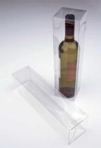 Plastic Doosjes voor Flessen Transparant 8x8x32cm (25 stuks) | Geschenkdoos