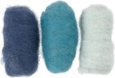 Gekaarde Wol, blauw harmonie, 3x10 gr/ 1 doos