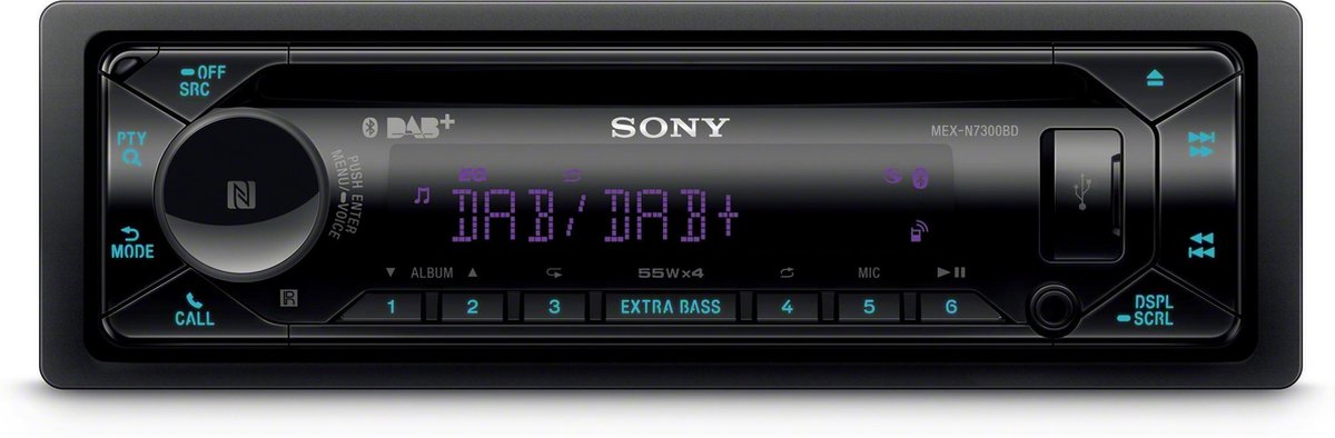 Sony MEX-N7300BD – Autoradio – Bluetooth – DAB+ - USB – AUX – Zwart