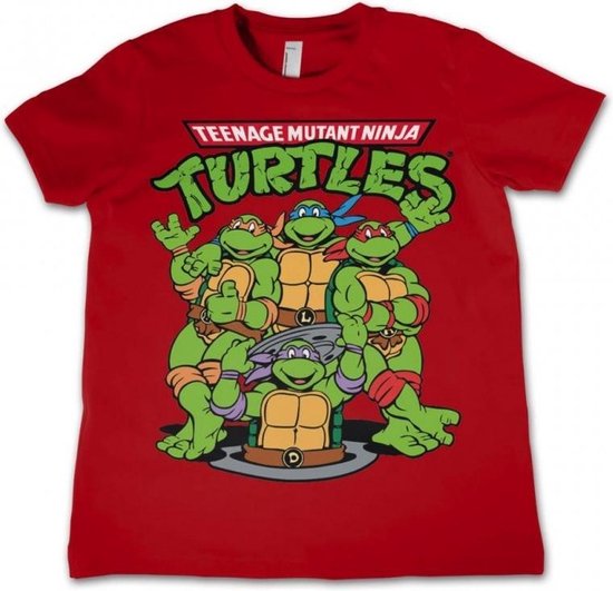 TMNT - T-Shirt KIDS TMNT Group - Rouge (4 ans)