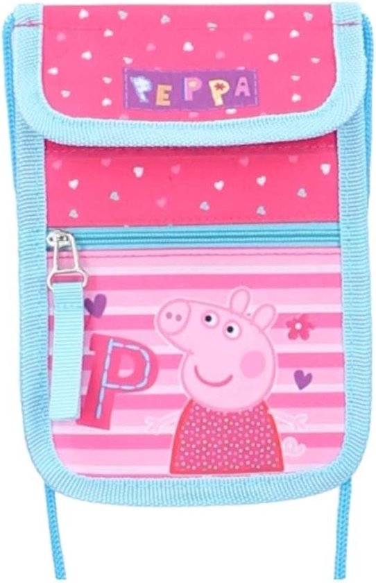 Nickelodeon Portefeuille Peppa Pig 18 Cm Polyester Blauw/ Rose