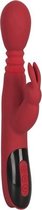 Stotende, Roterende & Verwarmende Rabbit Vibrator - You2Toys - Rood - Vibrator Tarzan