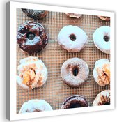 Schilderij Verschillende donuts, 80x80cm